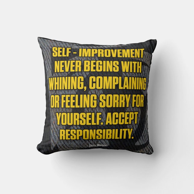 Motivering - självförbättring - inspiration kudde (Framsida)