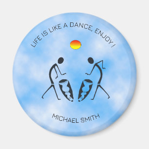 Motivering, Sunny Firande Silhouette Dancers Magnet