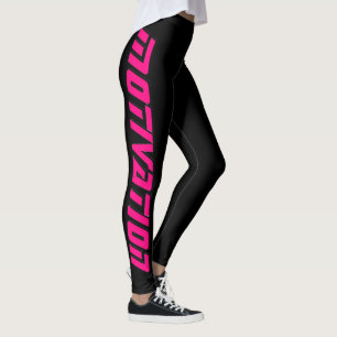 "MOTIVERING" svarta baljväxter Leggings