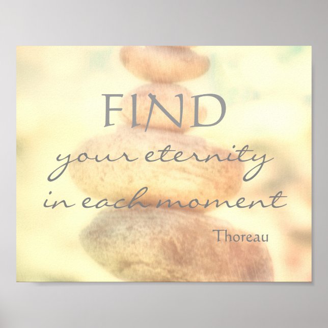 Motivering Thoreau-citatet poster naturkonst (Framsidan)