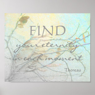 Motivering Thoreau-citatet poster naturkonst