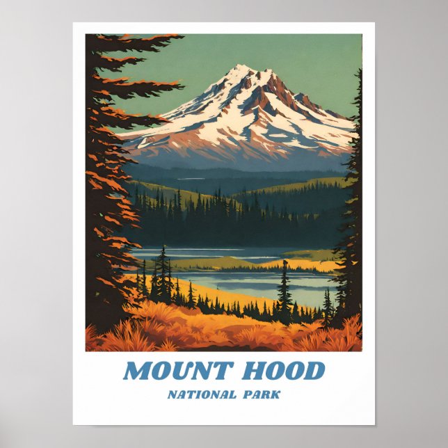 Motivering till illustration av Mount Huva nationa Poster (Framsidan)