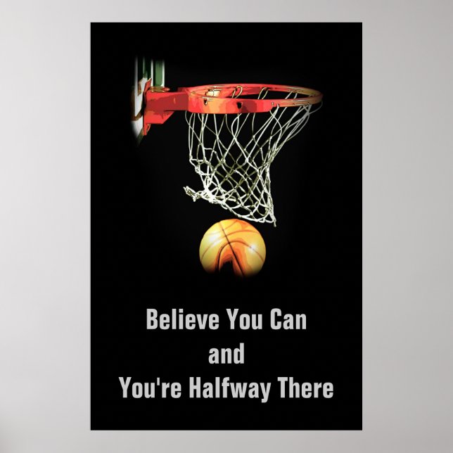 Motivering tror att du kan citera Basketball Poste Poster (Framsidan)