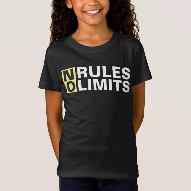 Motivering utan Regler: inga begränsningar T Shirt (Framsida)