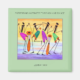 Motivering, vattenfärg som uttrycker lycka magnet