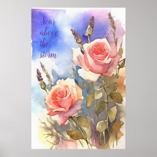 Motivering Watercolor Wall Art Poster 100