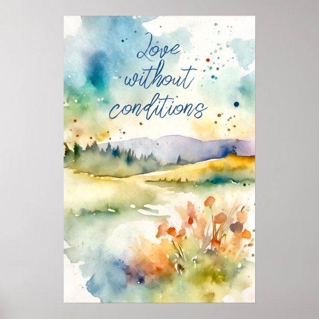 Motivering Watercolor Wall Art Poster 17 (Framsidan)