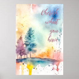 Motivering Watercolor Wall Art Poster 18