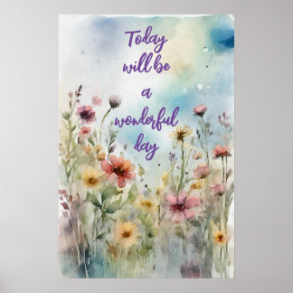Motivering Watercolor Wall Art Poster 19
