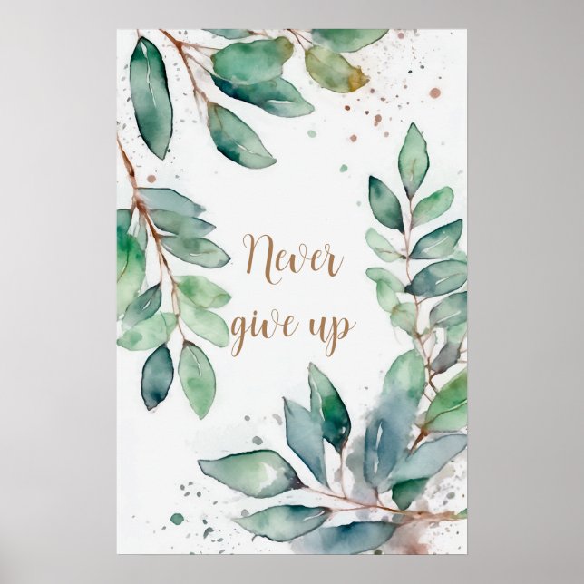 Motivering Watercolor Wall Art Poster 33 (Framsidan)