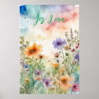 Motivering Watercolor Wall Art Poster 35