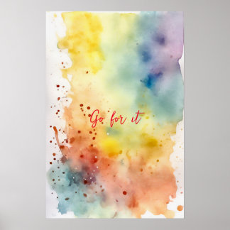 Motivering Watercolor Wall Art Poster 46