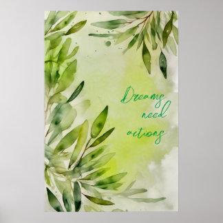 Motivering Watercolor Wall Art Poster 53