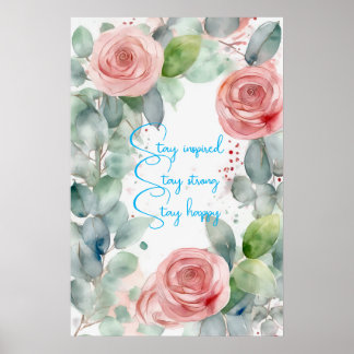 Motivering Watercolor Wall Art Poster 63