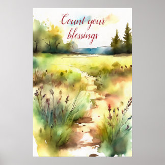 Motivering Watercolor Wall Art Poster 69