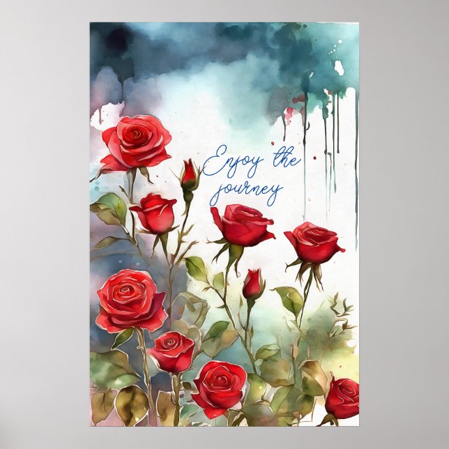 Motivering Watercolor Wall Art Poster 74 (Framsidan)