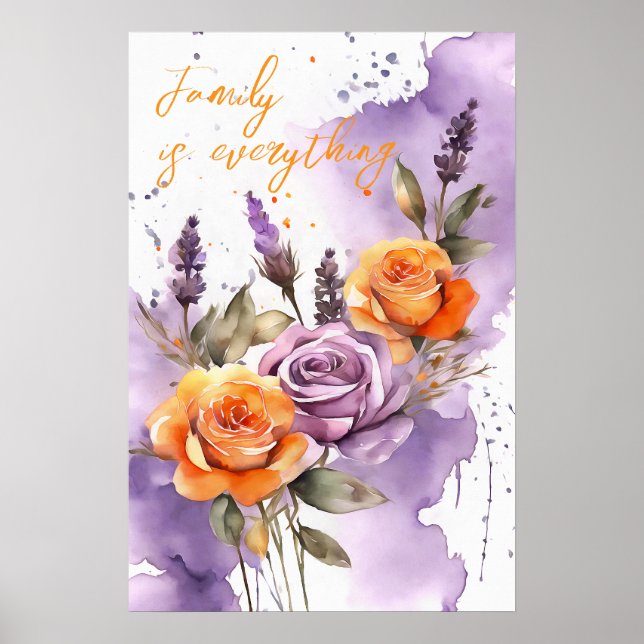 Motivering Watercolor Wall Art Poster 86 (Framsidan)