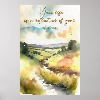 Motivering Watercolor Wall Art Poster 91