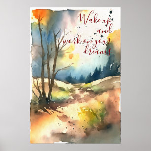 Motivering Watercolor Wall Art Poster 94