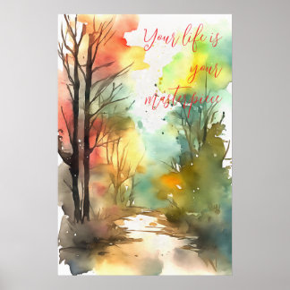 Motivering Watercolor Wall Art Poster 95