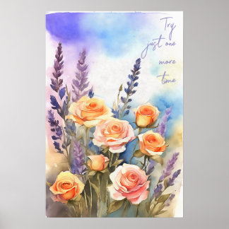 Motivering Watercolor Wall Art Poster 99