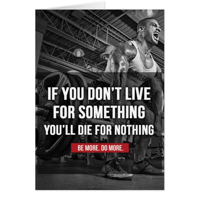 Motivering Workout Ord Hälsningskort (Framsidan)