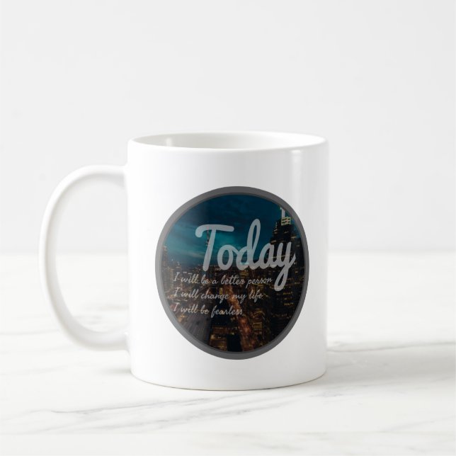 motiveringar för självacceptans kaffemugg (Vänster)