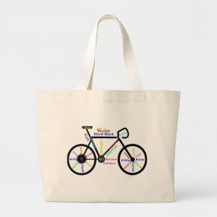Motiveringell Bike, Cycle, Biking, Sport Ord Jumbo Tygkasse