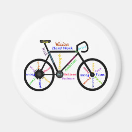Motiveringell Bike, Cycle, Biking, Sport Ord Magnet