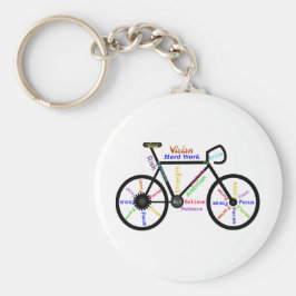 Motiveringell Bike, Cycle, Biking, Sport Ord Nyckelring