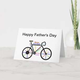 Motiveringell bike, cykliska, cyklande Fars dag Kort