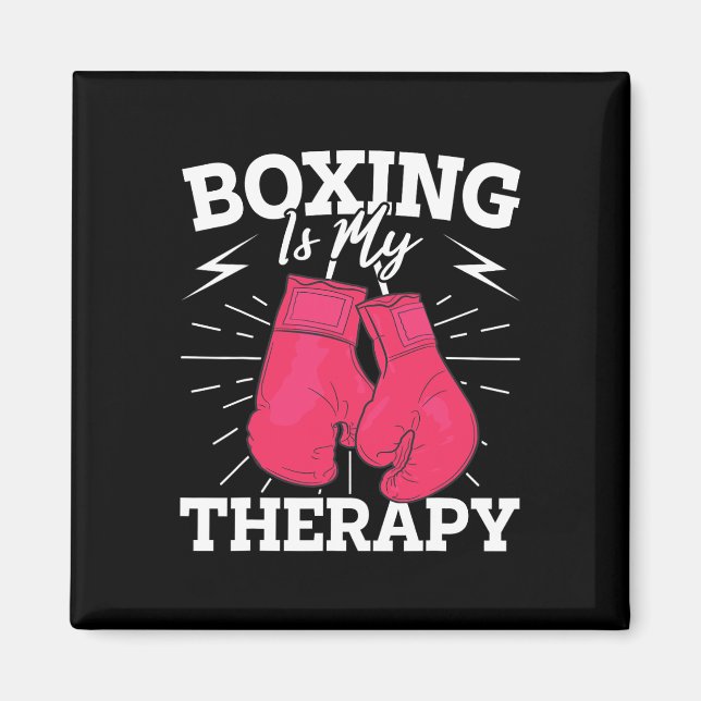 Motiveringell Boxing-design för pionatkämpar Magnet (Framsidan)