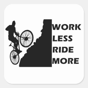 Motiveringell cykling fyrkantigt klistermärke