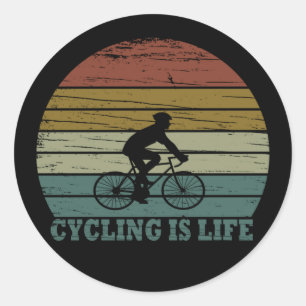 Motiveringell cykling runt klistermärke