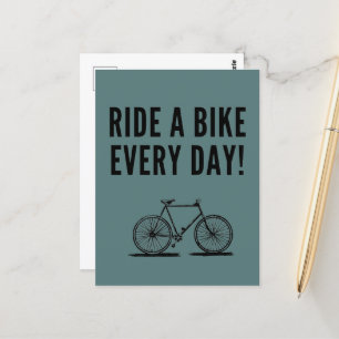 Motiveringell cykling vykort