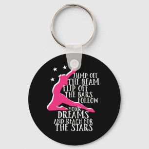 Motiveringell Gymnastics Quote Gymnast-Idrottsman Nyckelring