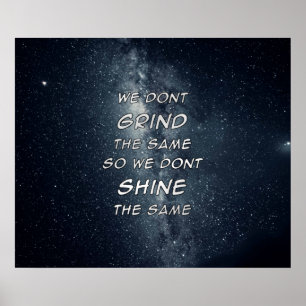 Motiveringell inspiration för Grind & Shine Stars Poster