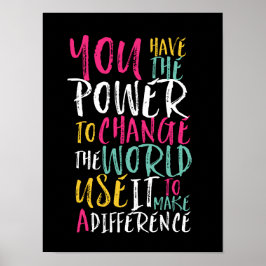 Motiveringell inspirationsincitattypografi Poster