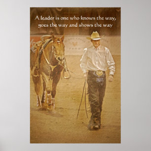 Motiveringsavtryck från Cowboys- och hästledarskap Poster