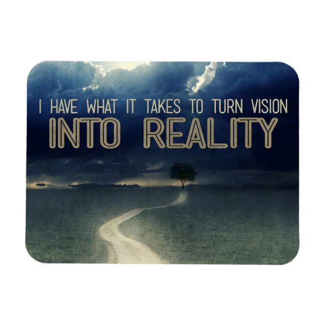 Motiveringsbekräftelse för att förvandla synen til magnet (Horisontell)