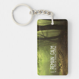 Motiveringsbekräftelse för "Jag förblir lugn" Nyckelring