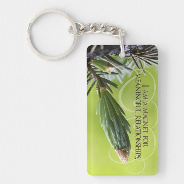 Motiveringsbekräftelse för meningsfulla relationer nyckelring (Framsidan)