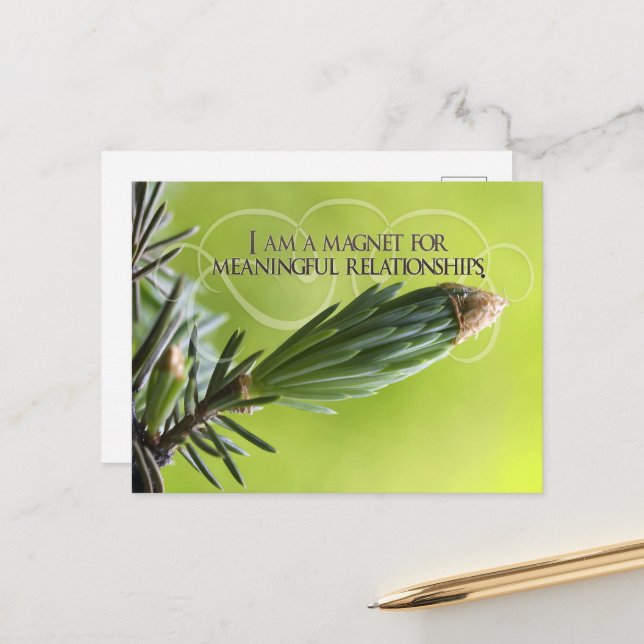 Motiveringsbekräftelse för meningsfulla relationer vykort (Fram/Back In Situ)