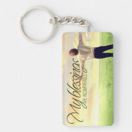 Motiveringsbekräftelse för "Mina välsignelser" Nyckelring