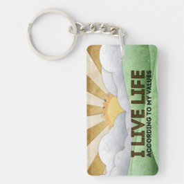 Motiveringsbekräftelse för "Mina värden" Nyckelring