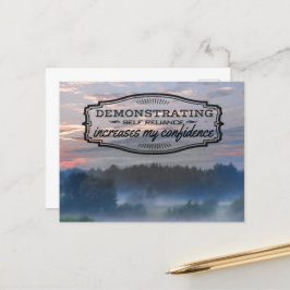 Motiveringsbekräftelse för "självförtroende" vykort