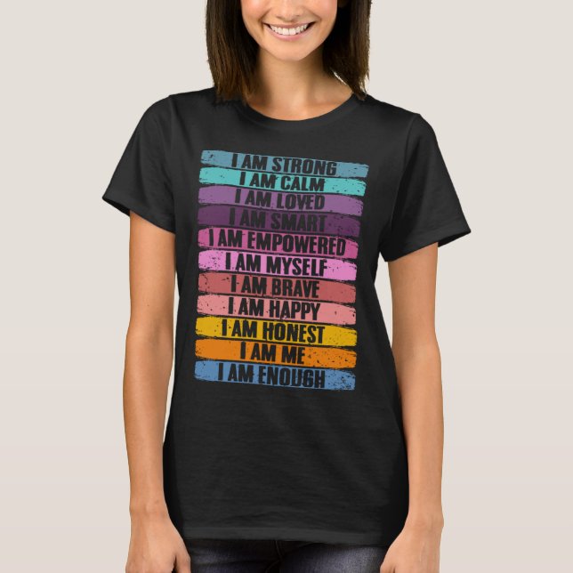 Motiveringsbekräftelse Humanity Believer Positi T Shirt (Framsida)