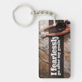 Motiveringsbekräftelse - jag går av rädsla nyckelring