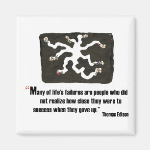 Motiveringscitat av Thomas Edison - Magnet