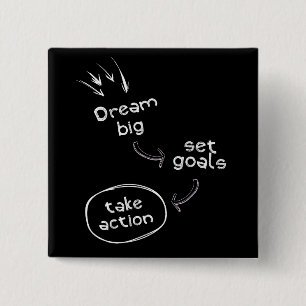 Motiveringscitat för Dream big set target take ac Knapp